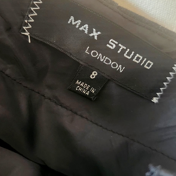 MAX STUDIO LONDON Charcoal Wide Leg Pants Size 8 - Picture 3 of 8